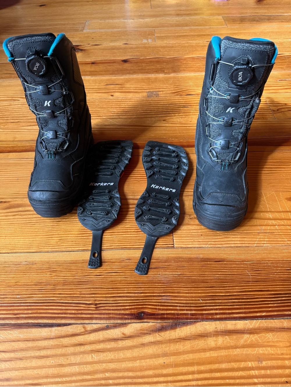 Korkers Polar Vortex 1200 Winter Boots BOA System SnowTrac Interchangeable Sole